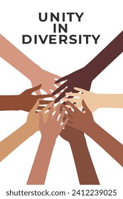 Unity in Diversity flat illustration