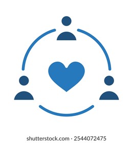 Unity in Diversity icon line vector illustration