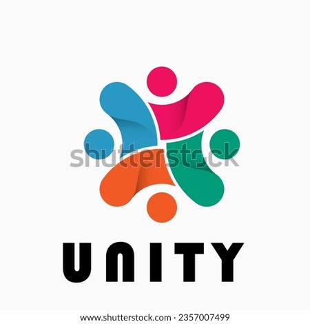 unity diversity logo design concept