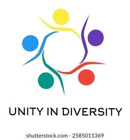 Unity in Diversity Minimalist Abstract logo design. Best for business company. 