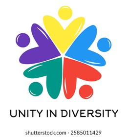 Unity in Diversity Minimalist Abstract logo design. Best for business company.