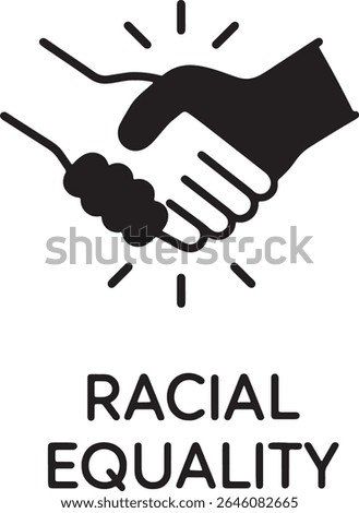 Unity Handshake Symbol for Racial Equality Design