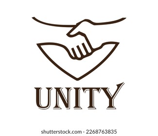 unity icon Abstract logo crown people icon design minimal style illustration. Family teamwork coworking emblem sign symbol logotype. vector illustration