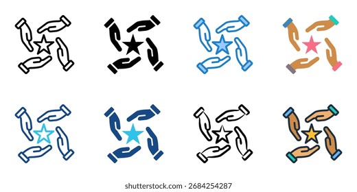 Ícone do Unity definir coleção de vários estilos 
