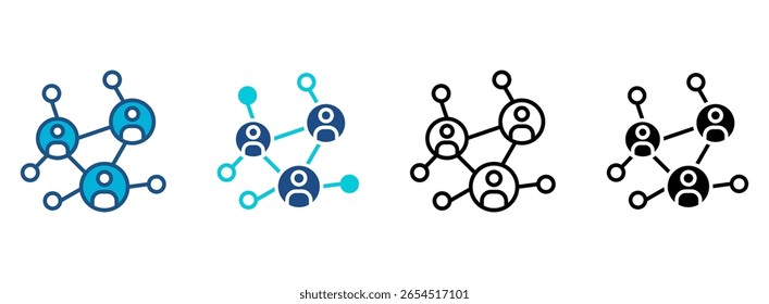Unity Icon Set With Multiple Styles. Vector Illustration