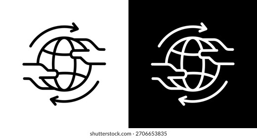 Unity Icon Vector Illustration. Fresh Line Design Built For Creative Flexibility In Light And Dark Versions.