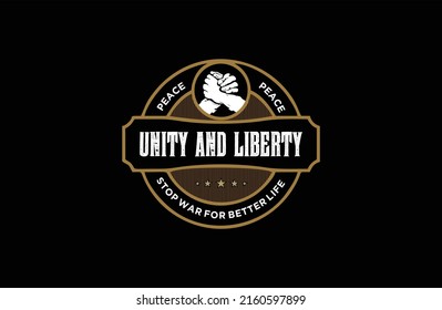 UNITY AND LIBERTY FOR PEACE LOGO CONCEPT