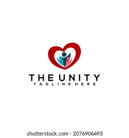 Unity logo concept vector isolated in white background
