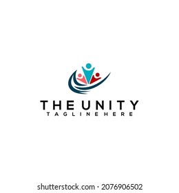 Unity logo concept vector isolated in white background