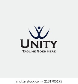 Unity logo design template. Vector illustration