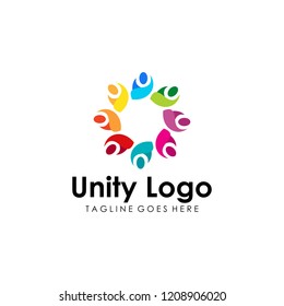 Unity Logo Design. Unity Logo Vector Template