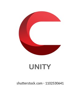 Unity Logo, Letter C Simple Vector