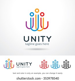 Unity Logo Template Design Vector