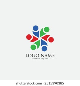 Logotipo do Unity, união, equipe, logotipo social modelo vetorial totalmente editável