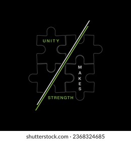 unity makes strength typography for print t shirt Premium Vector 