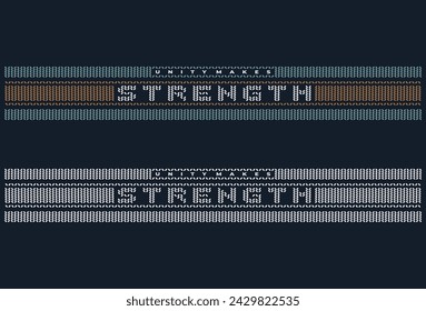 unity makes strength typography for print t shirt.