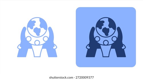 Unity MixedIlustración de color de dos tonos e icono de fondo contrastante