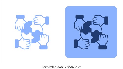 Unity MixedTwo-tone color and contrasting background icon illustration