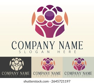 Unity and modern style come together in this logo.