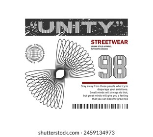 unity modern stylish motivational quotes typography slogan. Vector illustration print t shirt design, street wear, urban style, typography, poster and other uses