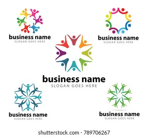 unity organization community social logo set