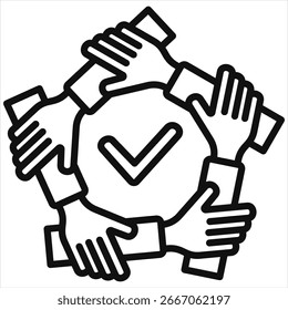 Ilustración vectorial de iconos de esquema de unidad