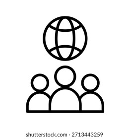 Unity Outline Icon Vector Illustration
