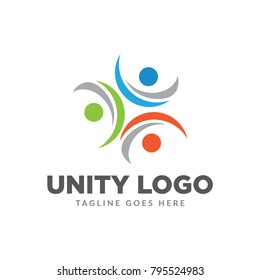 unity people care logo icon vector template