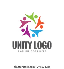 unity people care logo icon vector template
