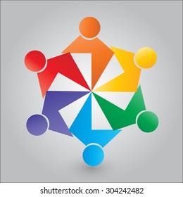 unity in people community, solidarity & friendship- concept vector. 