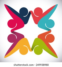 unity people design, vector illustration eps10 graphic 