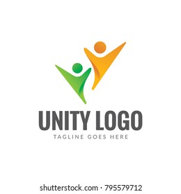 unity people logo icon vector template