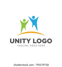 Unity People Logo Icon Vector Template