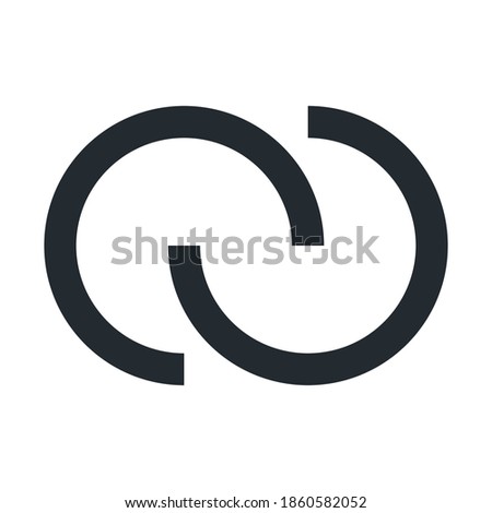 unity symbol, connection, link icon. Isolated vector element for logotype.