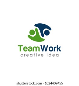 Unity team work logo template.