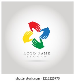 Unity, Teamwork & Solidarity Logo. Symbol & Icon Vector Template.