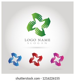 Unity, Teamwork & Solidarity Logo. Symbol & Icon Vector Template.