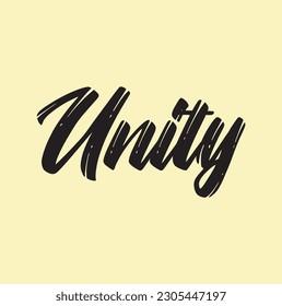 unity text isolated vector in bright background