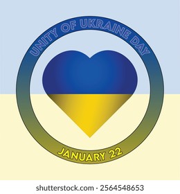 Unity of Ukraine day poster, Vector illustration.