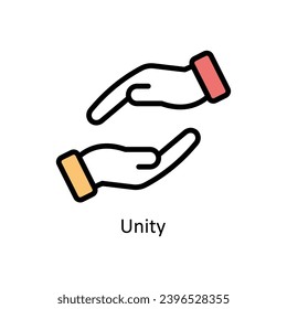 Unity vector filled outline design  illustration. Business And Management Symbol on White background EPS 10 File