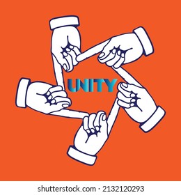 unity vector logo template design