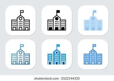 univercity icons with various design styles