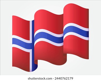 bandera universal en 3d ondeando en el viento símbolo nacional para el país y la región en el mundo