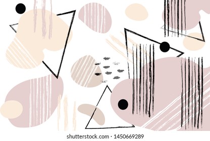 Universal Abstract Background. Hand Drawn Pattern. Vector illustration