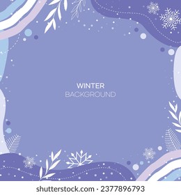 Universal Abstract Creative Art Template with Merry Christmas and Winter Frame and Background