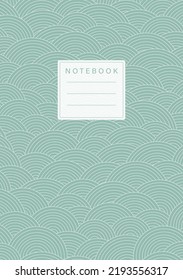 Universal abstract layout. Cover page template. Asian fishscale ornament Applicable for notebooks, planners, brochures, books, catalogs, etc. seamless patterns and masks used, easy to resize. Vector