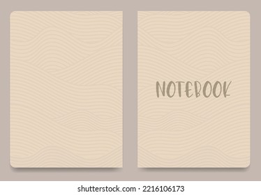 Universal abstract pastel colored template for notebook cover