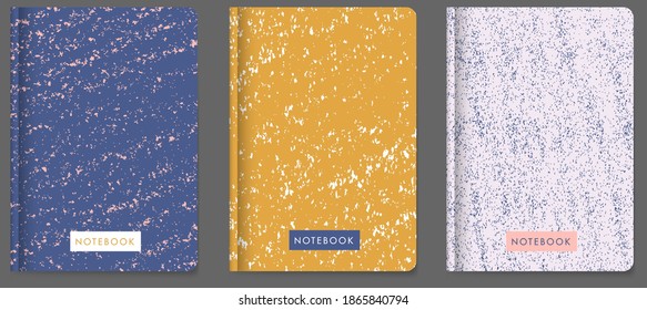 Universal abstract textures. Suitable for covers of exercise books, planners, brochures, books, catalogs, etc. Vector illustration