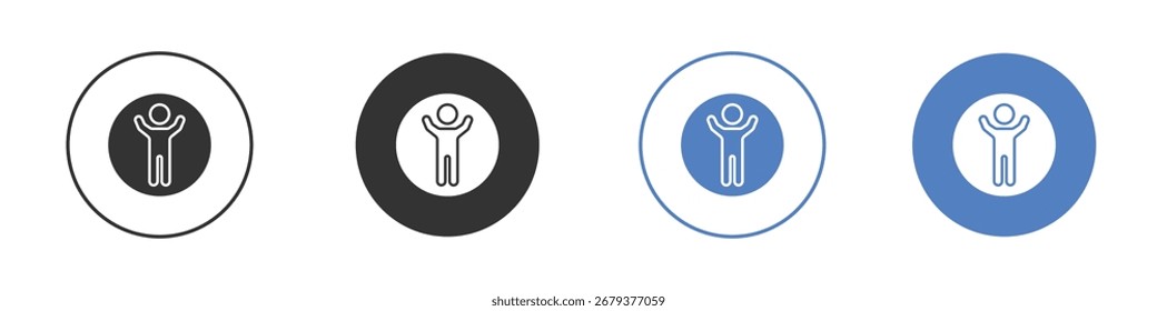 Universal access icon collection for app in black and blue colors