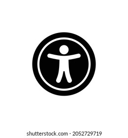 universal access Icon. Flat style design isolated on white background. Vector illustration